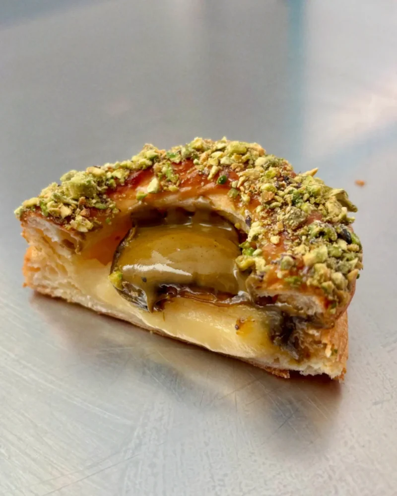 Danish de pistacho y crema pastelera