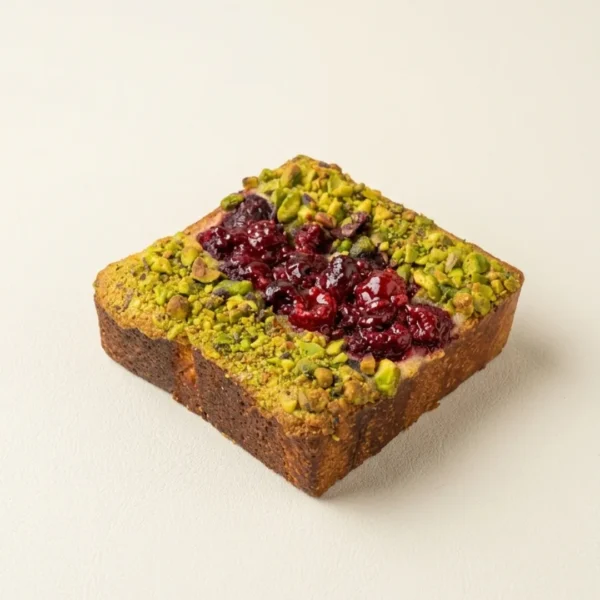 Bostock almendra,  pistacho y frambuesa