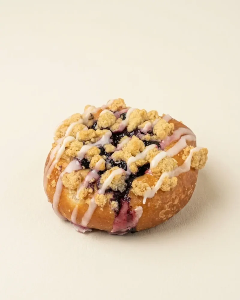 Brioche arándanos y crumble – Bucle Brioche arándanos y crumble